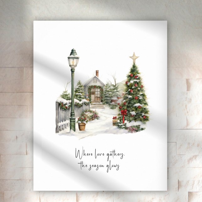Winterlandschaft Pine Weihnachtsbaumen Poster (Von Creator hochgeladen)