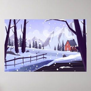 Winterlandschaft Poster