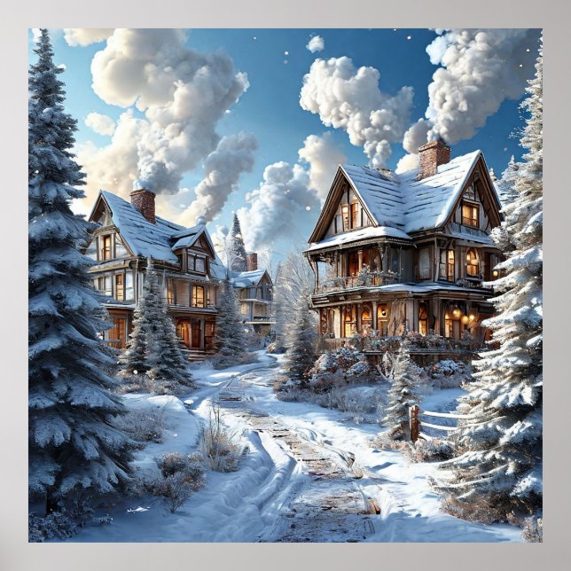 Winterlandschaft Poster (Vorne)