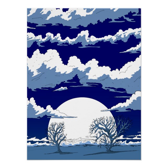 Winterlandschaft Poster (Vorderseite)