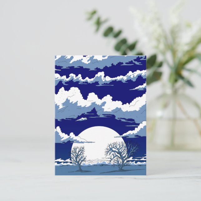 Winterlandschaft Postkarte (Stehend Vorderseite)