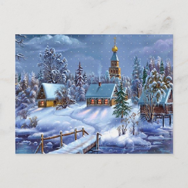 Winterlandschaft Postkarte (Vorderseite)