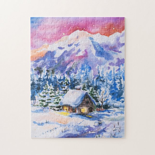 Winterlandschaft Puzzle (Vertikal)