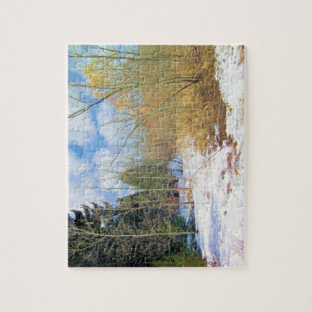Winterlandschaft Puzzle (Vertikal)