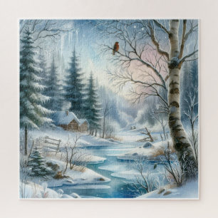 Winterlandschaft-Puzzle Puzzle