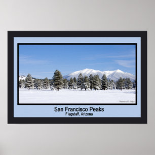 Winterlandschaft San Francisco Gipfel im Schnee Poster