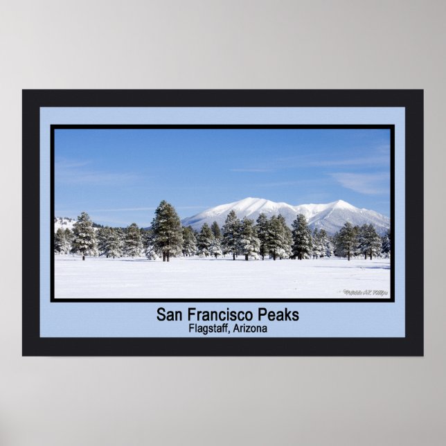 Winterlandschaft San Francisco Gipfel im Schnee Poster (Vorne)