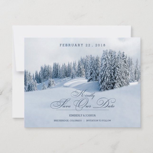 Winterlandschaft Save the Date (Vorderseite)