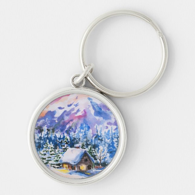 Winterlandschaft Schlüsselanhänger (Vorne)