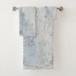 Winterlandschaft Schnee Baum Schneeflocken Badhandtuch Set