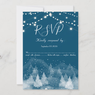 Winterlandschaft Schnee RSVP Einladung