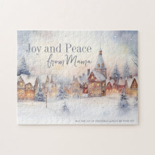 Winterlandschaft Schnee Weihnachtsgeschenk Puzzle