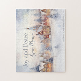 Winterlandschaft Schnee Weihnachtsgeschenk Puzzle