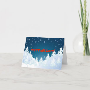 Winterlandschaft schneebedeckt feiertagskarte