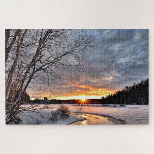 Winterlandschaft Schneeszene Puzzle