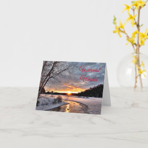 Winterlandschaft Schneeszene - Urlaubskarte Karte