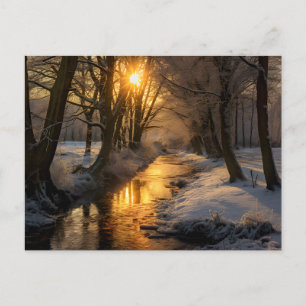 Winterlandschaft, schöne Landschaft, Postkarte