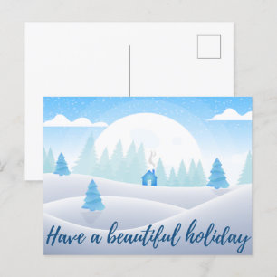 Winterlandschaft Schöne Urlaubspostkarte Postkarte