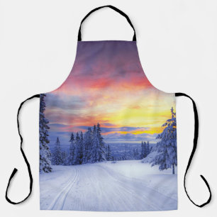 Winterlandschaft Schürze