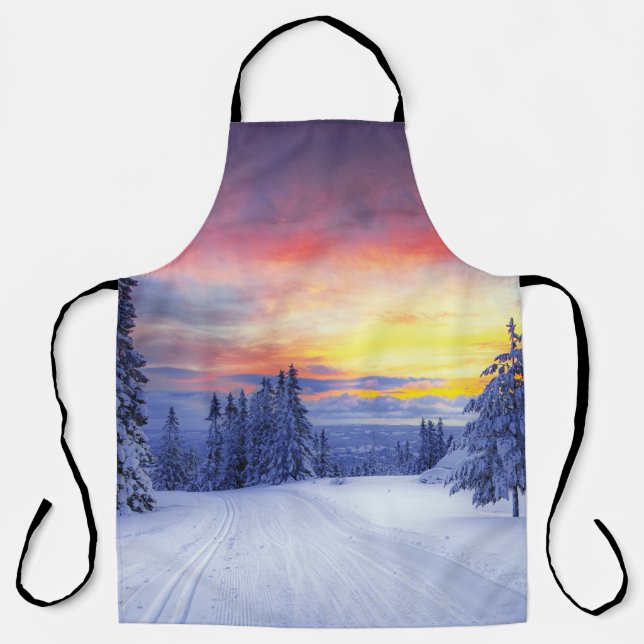 Winterlandschaft Schürze (Vorderseite)