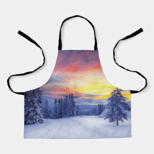 Winterlandschaft Schürze