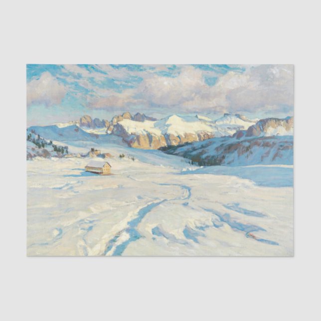 Winterlandschaft Seidenpapier (Vorderseite)