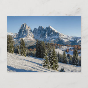 Winterlandschaft Seiser Alm Postkarte