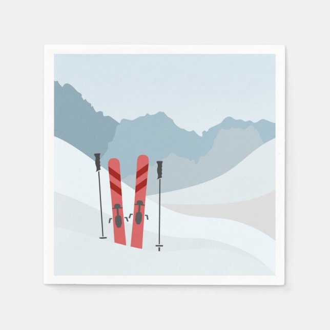 Winterlandschaft Serviette (Vorderseite)