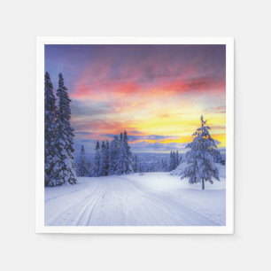 Winterlandschaft Serviette