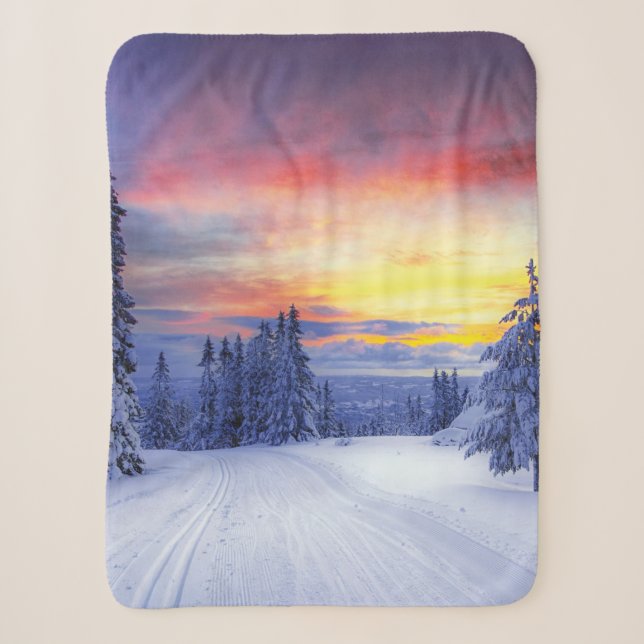 Winterlandschaft Sherpadecke (Vorderseite)
