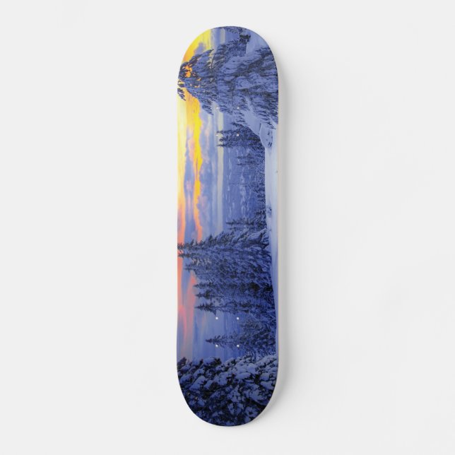 Winterlandschaft Skateboard (Vorderseite)