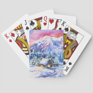 Winterlandschaft Spielkarten