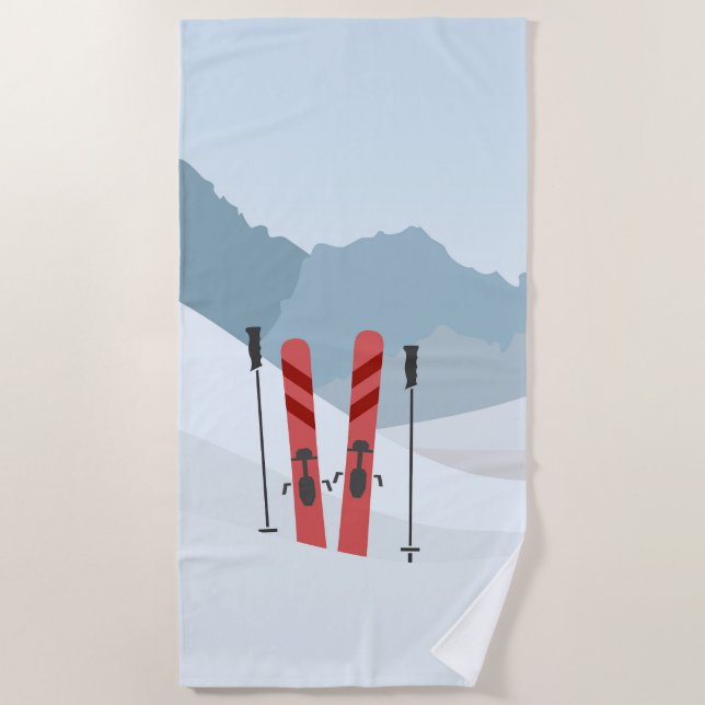 Winterlandschaft Strandtuch (Vorderseite)