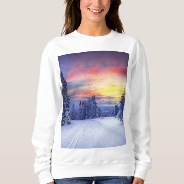 Winterlandschaft Sweatshirt (Vorderseite)