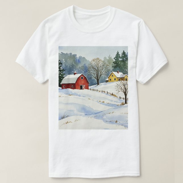 Winterlandschaft T-Shirt (Design vorne)