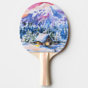 Winterlandschaft Tischtennis Schläger