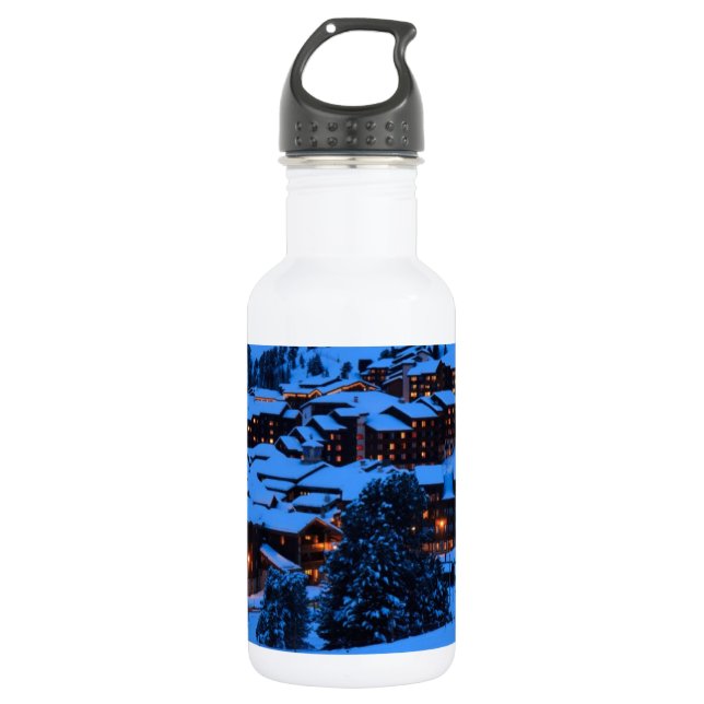 Winterlandschaft Trinkflasche (Vorderseite)