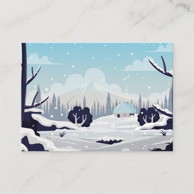 Winterlandschaft Visitenkarte (Vorderseite)