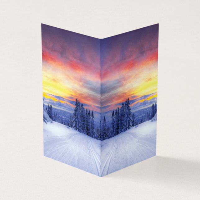 Winterlandschaft Visitenkarten (Vorderseite)