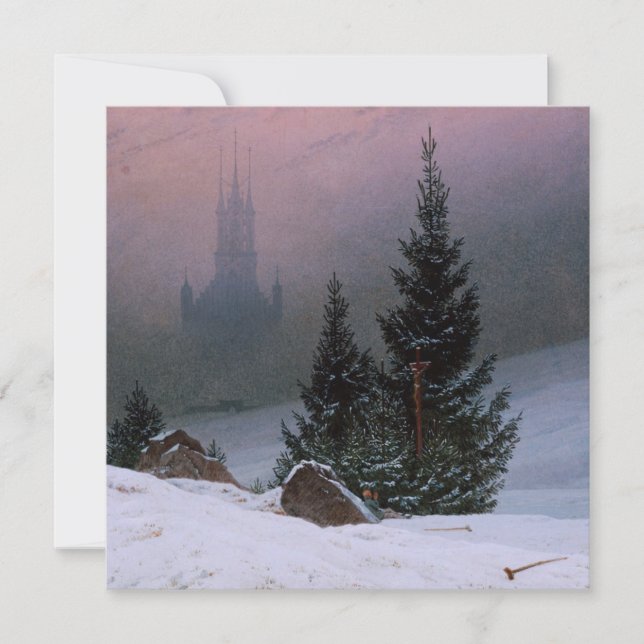 Winterlandschaft (von Caspar David Friedrich) Karte (Vorderseite)