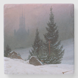 Winterlandschaft (von Caspar David Friedrich) Steinuntersetzer