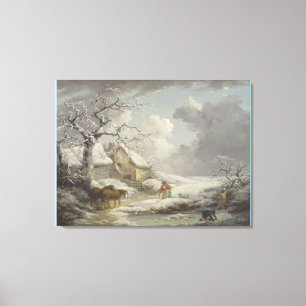 Winterlandschaft von George Morland Leinwanddruck