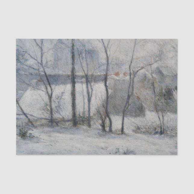 Winterlandschaft (von Paul Gaugin) Seidenpapier (Vorderseite)