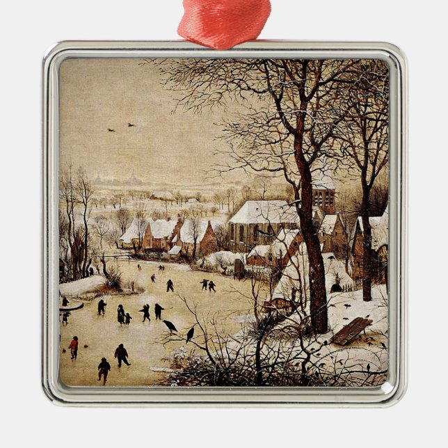 Winterlandschaft von Pieter Bruegel the Elder, Ornament Aus Metall (Vorne)