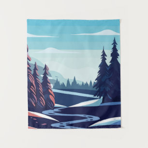 Winterlandschaft Wandteppich
