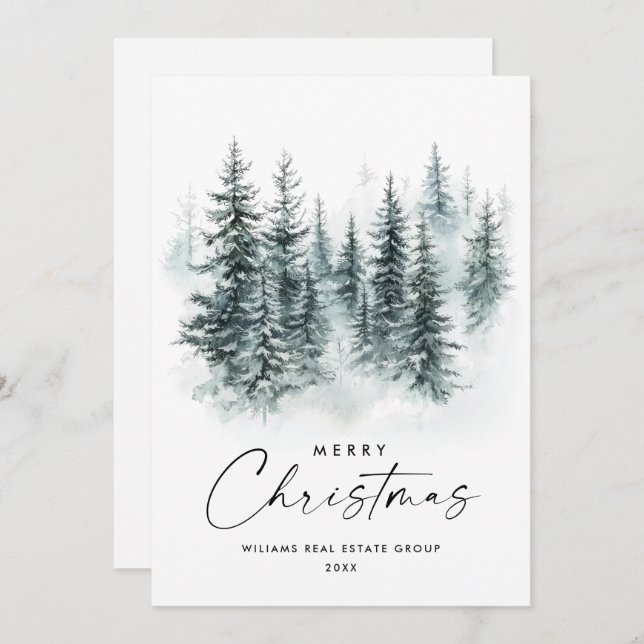 Winterlandschaft Weihnachten Pine Tree Corporate (Vorne/Hinten)