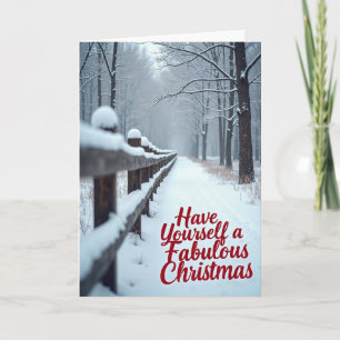 Winterlandschaft Weihnachtskarte Karte