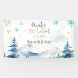 Winterlandschaft wunderbarer Geburtstag Banner