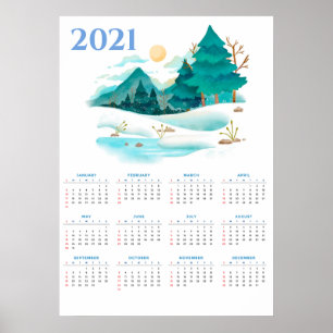 Winterlandschaftskalender 2021 poster