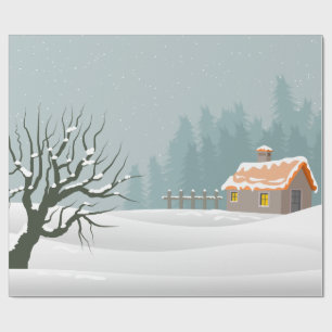 Winterlandschaftspapier Geschenkpapier